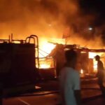 KEBAKARAN DAHSYAT DI PANJANG: Tiga Rumah, Lapak Rongsok, dan Steam Motor Ludes Terbakar