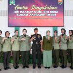 Danrem 043/Gatam Hadiri Pengukuhan Ibu Raksakarini Sri Sena Kodam XXI/Radin Inten Tahun 2025