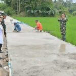 TMMD ke-127 Pesawaran: Progres Rabat Beton 73,5 Persen, Talud Hampir Rampung 88,8 Persen