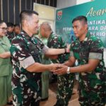 25 Orang Prajurit Naik Pangkat, Danrem 043/Gatam : Pangkat Yang Disandang Harus Diikuti Dengan Peningkatan Kualitas Diri