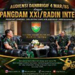 Sinergi TNI di Lampung Makin Kokoh, Danbrigif 4 Mar/BS Audiensi dengan Pangdam XXI/RI