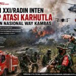 Pangdam XXI/Radin Inten Kerahkan Prajurit Yonif TP 943/DPC untuk Bantu Pemadaman Karhutla di Way Kambas
