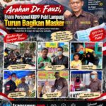 Arahan Dr. Fauzi, Enam Personel KBPP Polri Lampung Turun Bagikan Masker