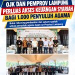 OJK DAN  PEMPROV LAMPUNG BUKA 1000, Rekening Saham dan Perbankan SYARIAH bagi Penyuluh Agama Islam.