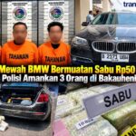 Mobil Mewah BMW Bermuatan Sabu Rp50 Miliar, Polisi Amankan 3 Orang di Bakauheni